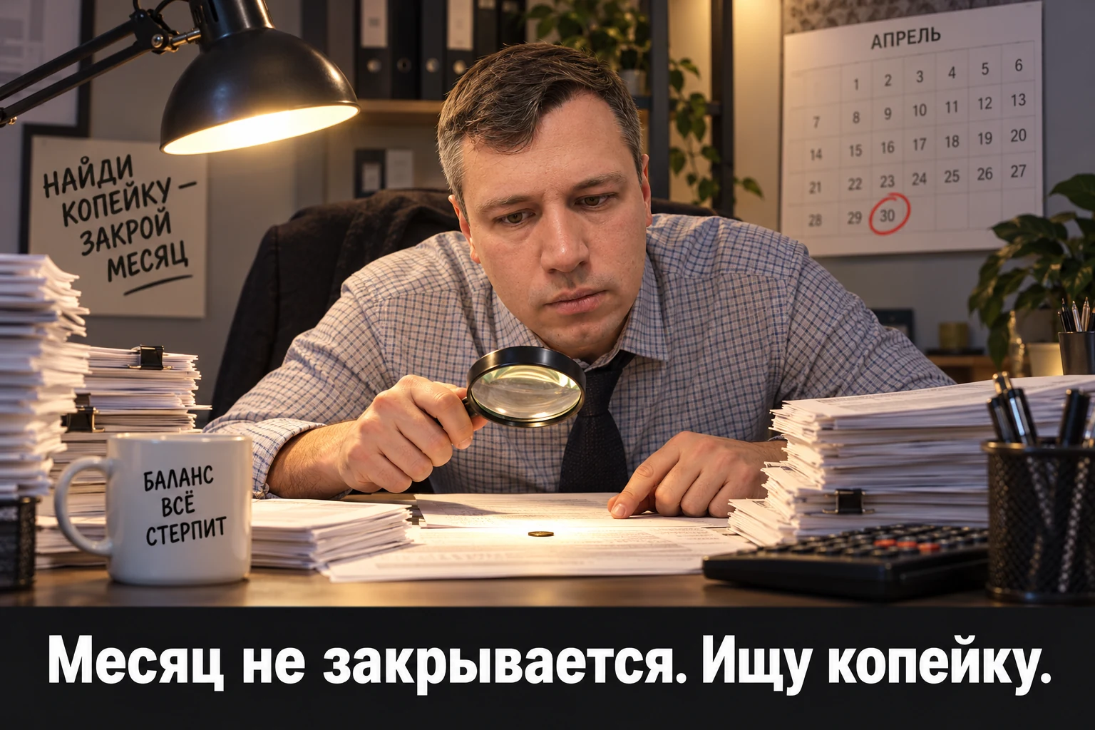 Месяц не закрывается. Ищу копейку.