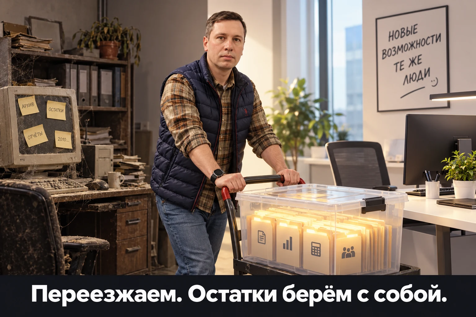 Переезжаем. Остатки берём с собой.